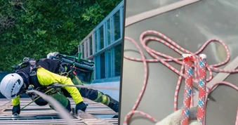 Cụ già bị chỉ trích vì cắt dây an toàn của công nhân để phơi quần áo