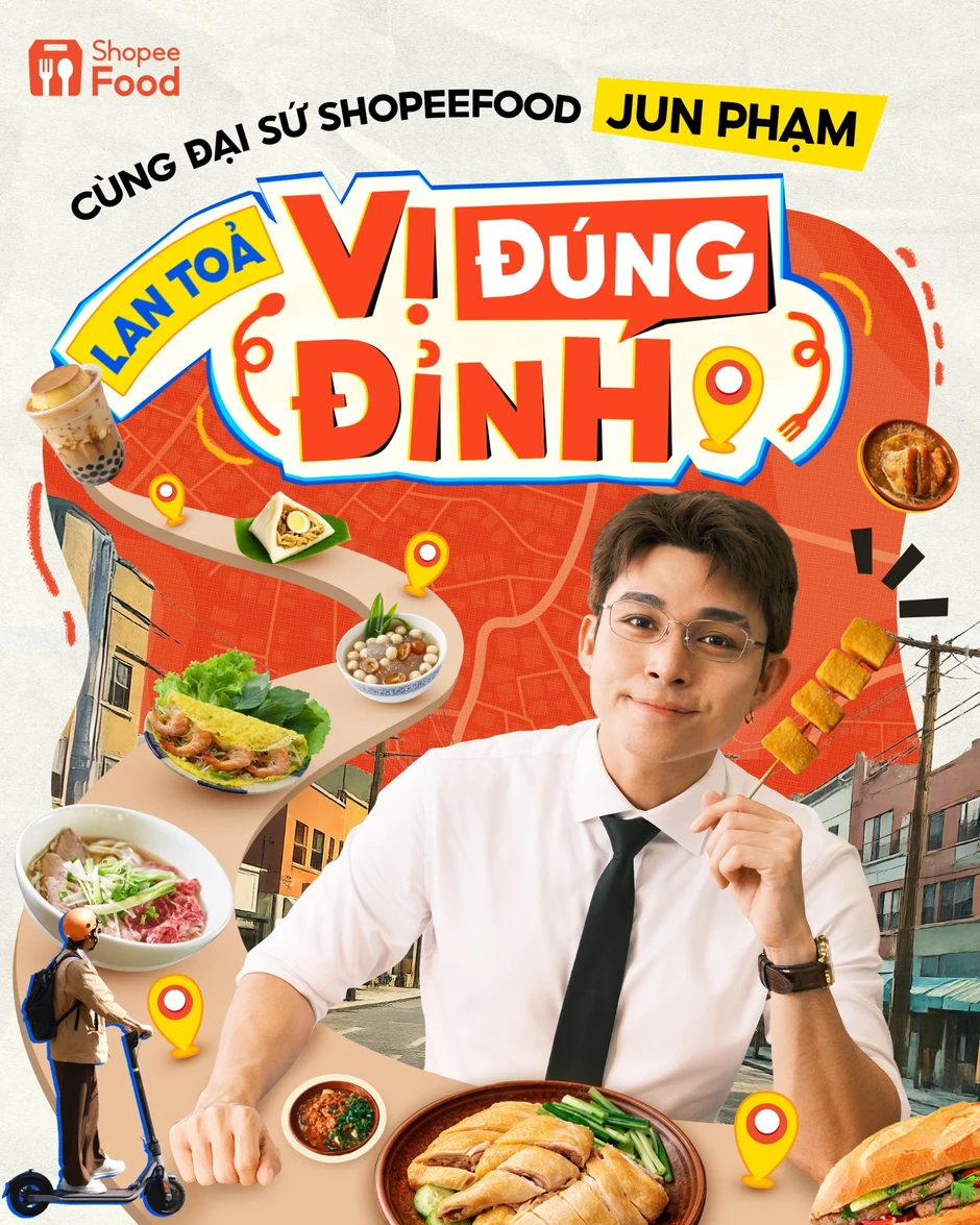 Cùng Jun Phạm và ShopeeFood lan tỏa “vị đúng đỉnh” Cùng Jun Phạm và ShopeeFood lan tỏa “vị đúng đỉnh”
