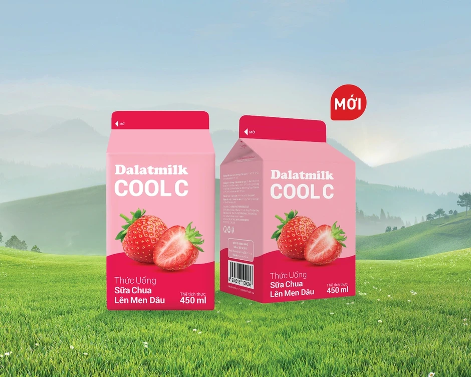 Dalatmilk giới thiệu thức uống sữa chua lên men vị dâu Dalatmilk giới thiệu thức uống sữa chua lên men vị dâu