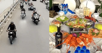 Đám cưới gây chú ý tại Hải Hậu: Rạp cưới rộng 1.000m2, dàn xe moto tiền tỷ rước dâu