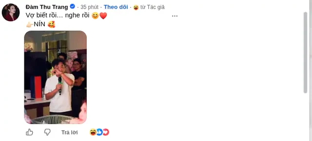 Đàm Thu Trang nhắc nhở Cường Đô La 1 điều
