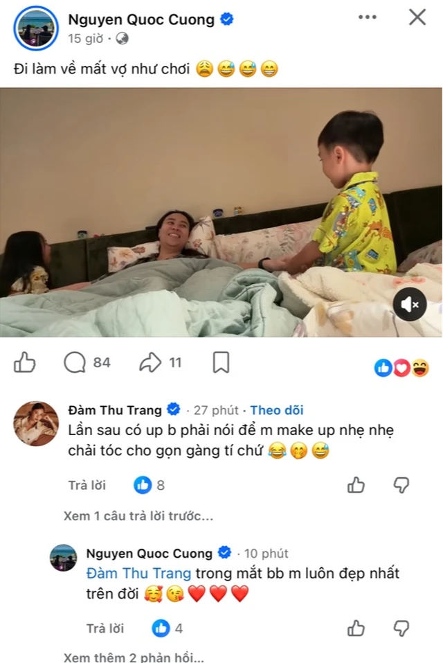 Đàm Thu Trang nhắc nhở Cường Đô La 1 điều