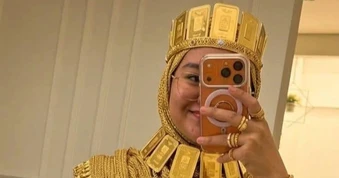 Danh tính của cô dâu Dubai "phủ vàng" từ đầu tới chân gây tranh cãi