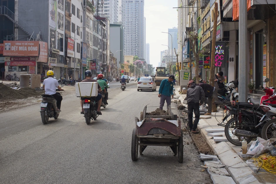 Diện mạo đường Nguyễn Tuân ngay lúc này
