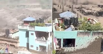 Điều kỳ diệu giữa dòng lũ ở Nepal: Một căn nhà còn nguyên vẹn giữa đống đổ nát, người bên trong được bảo đảm an toàn