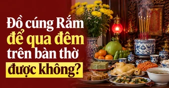 Đồ cúng Rằm có để qua đêm trên bàn thờ không?