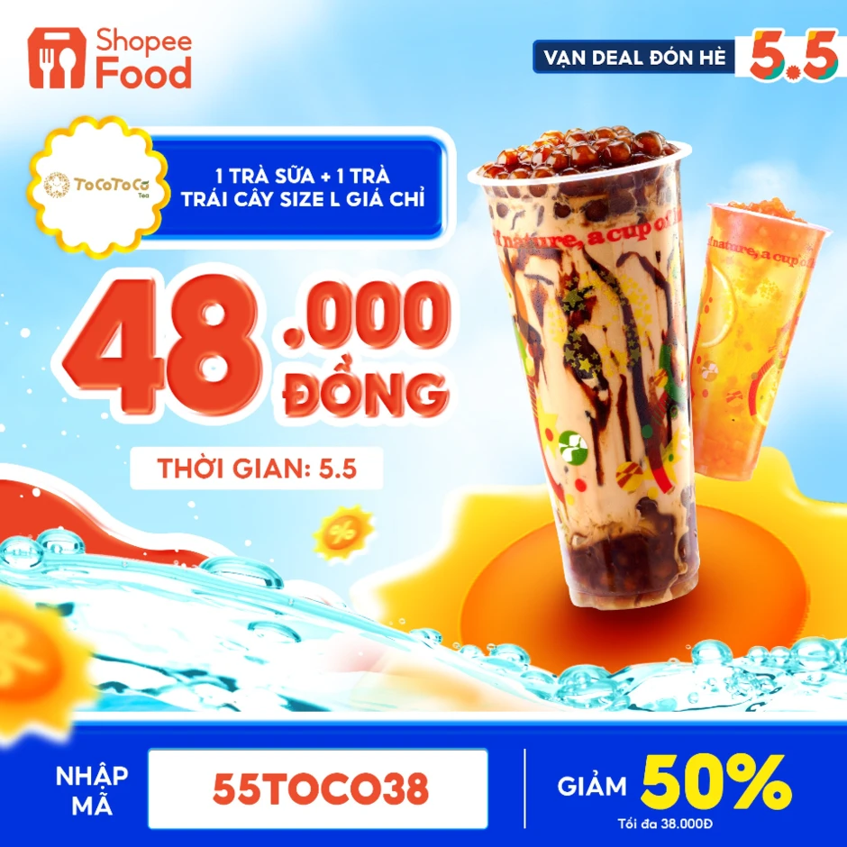Đón hè no nê quên lối về với ShopeeFood '5.5 vạn deal muôn vị'