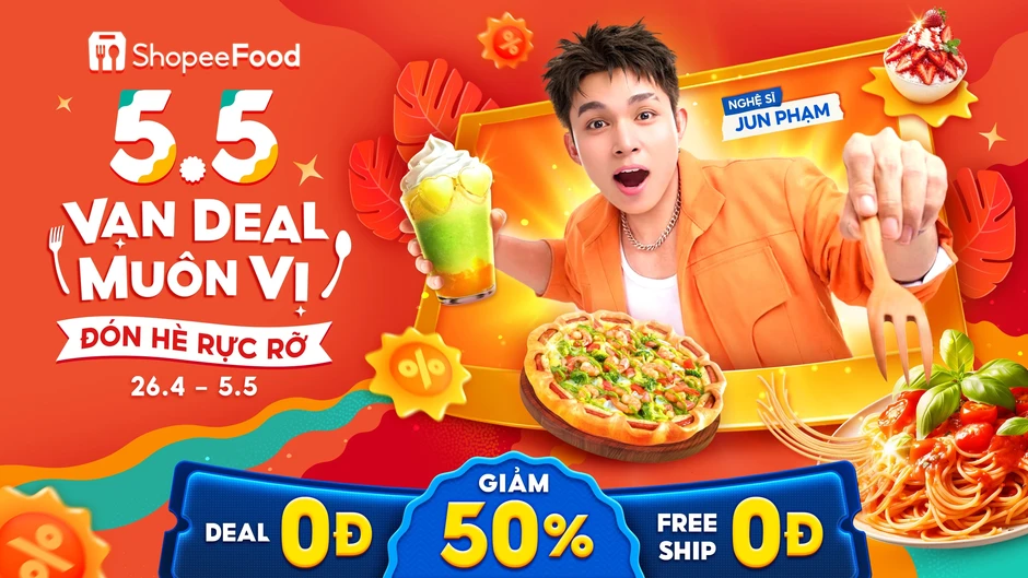 Đón hè no nê quên lối về với ShopeeFood '5.5 vạn deal muôn vị'