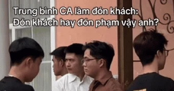 Đón khách dự đám cưới giúp vợ, chồng công an bỗng gây sốt vì ánh mắt "rà soát" chặt chẽ