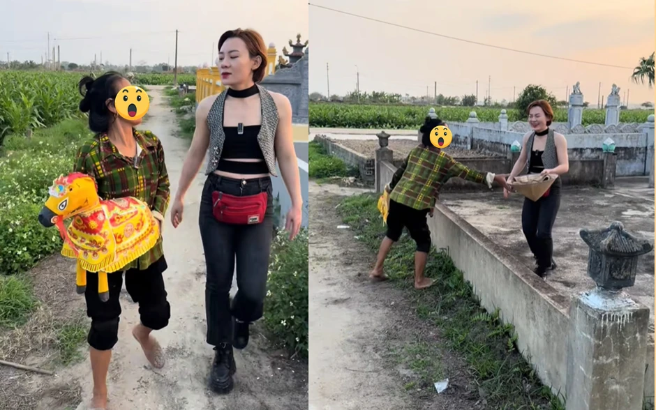 Đóng giả khách Hàn đòi bà cô dẫn đi khám phá nghĩa trang, đến nơi hỏi nhỏ 1 câu bà cô bỏ chạy