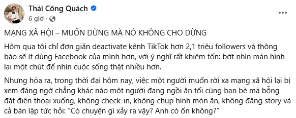 Động thái mới của NTK Quách Thái Công sau khi xoá sạch dấu vết trên MXH Động thái mới của NTK Quách Thái Công sau khi xoá sạch dấu vết trên MXH