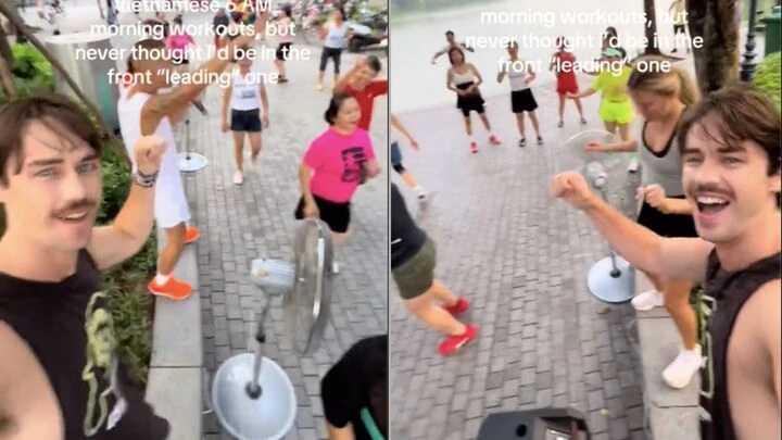 Du khách Hà Lan 'quẩy' aerobic với các bà, các mẹ khiến dân mạng cười bò Du khách Hà Lan 'quẩy' aerobic với các bà, các mẹ khiến dân mạng cười bò