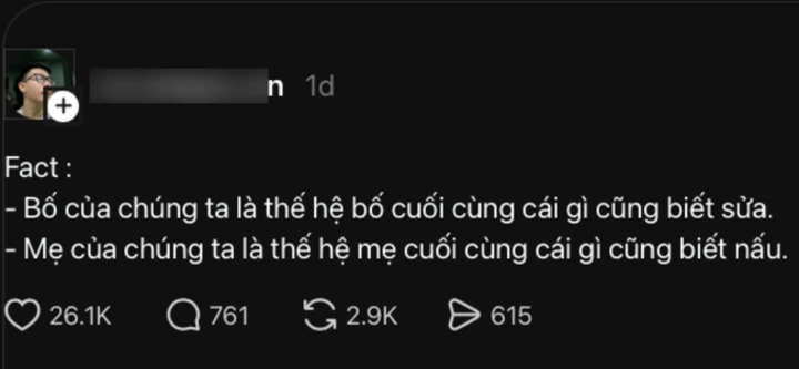 Gen Z và kỹ năng sống: Bố mẹ là thế hệ cuối cùng biết sửa và nấu ăn Gen Z và kỹ năng sống: Bố mẹ là thế hệ cuối cùng biết sửa và nấu ăn
