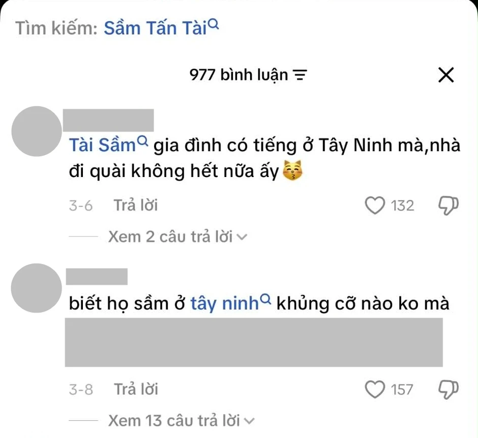Gia thế của thiếu Tài Sầm ở Tây Ninh Gia thế của thiếu Tài Sầm ở Tây Ninh