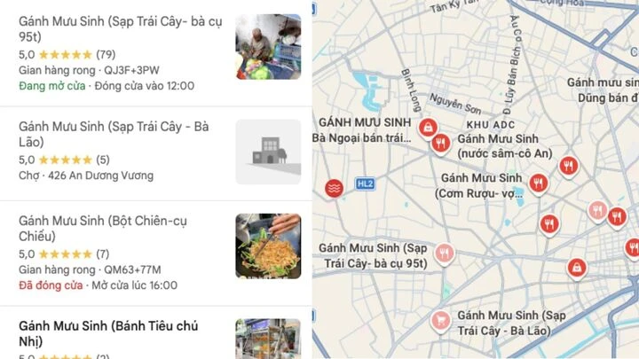Giúp người già neo đơn, giới trẻ ghim loạt quán 'Gánh mưu sinh' trên Google Maps Giúp người già neo đơn, giới trẻ ghim loạt quán 'Gánh mưu sinh' trên Google Maps