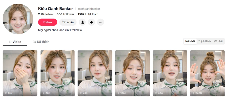 Hàng loạt gái xinh ngân hàng ưỡn ẹo rồi kêu gọi mở thẻ trên TikTok, thật chất họ là ai? Hàng loạt gái xinh ngân hàng ưỡn ẹo rồi kêu gọi mở thẻ trên TikTok, thật chất họ là ai?