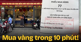 Hôm nay đi mua vàng: Số thứ tự 77 chỉ cần đợi 5 phút là đến lượt, phát hiện 1 nơi mua vàng không cần xếp hàng
