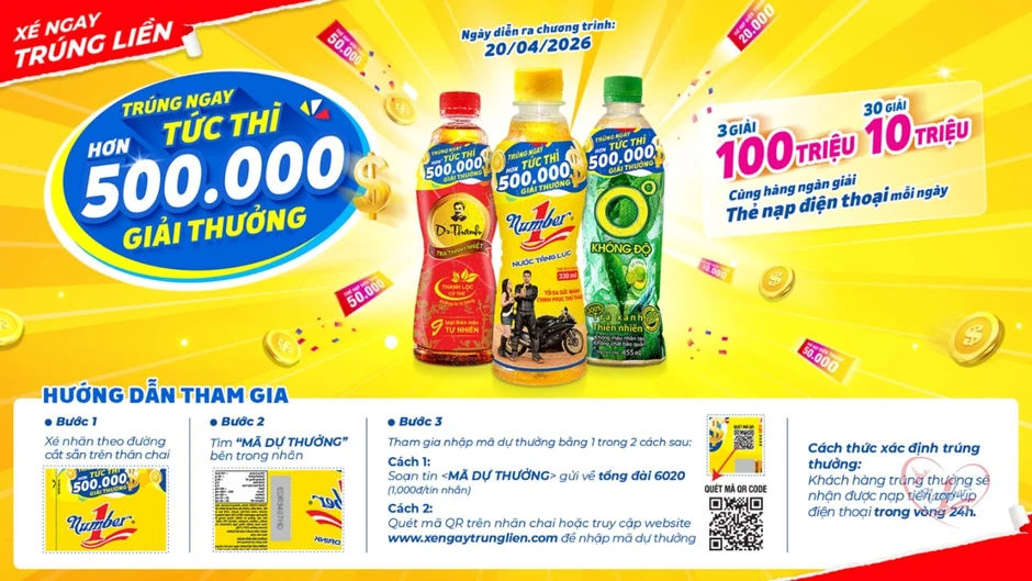 Hơn 5,4 triệu lượt tham gia "Xé ngay trúng liền" Hơn 5,4 triệu lượt tham gia "Xé ngay trúng liền"