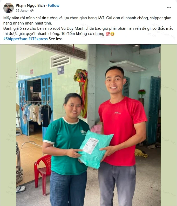 J&T Express thân thuộc trong lựa chọn giao nhận của người dùng J&T Express thân thuộc trong lựa chọn giao nhận của người dùng