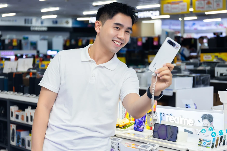 Khách hàng thích thú khi trải nghiệm smartphone 3 ngày không sạc của realme Khách hàng thích thú khi trải nghiệm smartphone 3 ngày không sạc của realme