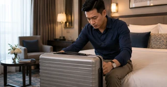 Khấp khởi vì được đi du lịch với nữ đồng nghiệp xinh đẹp, người đàn ông sững sờ nhìn thứ vợ để trong vali
