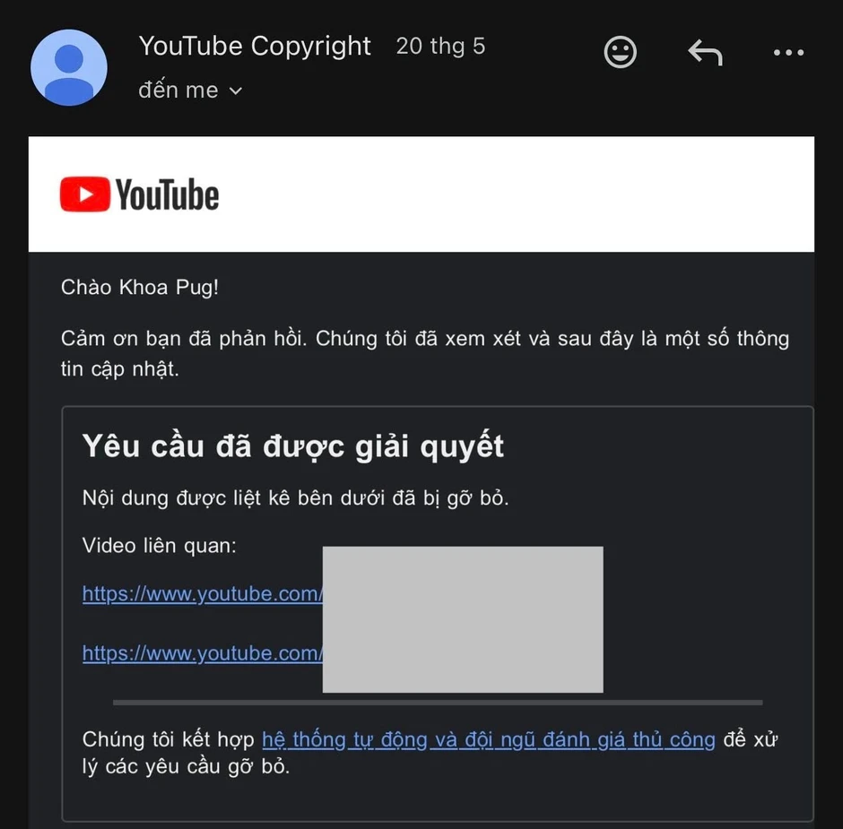 Khoa Pug phát cảnh báo chuyện bản quyền