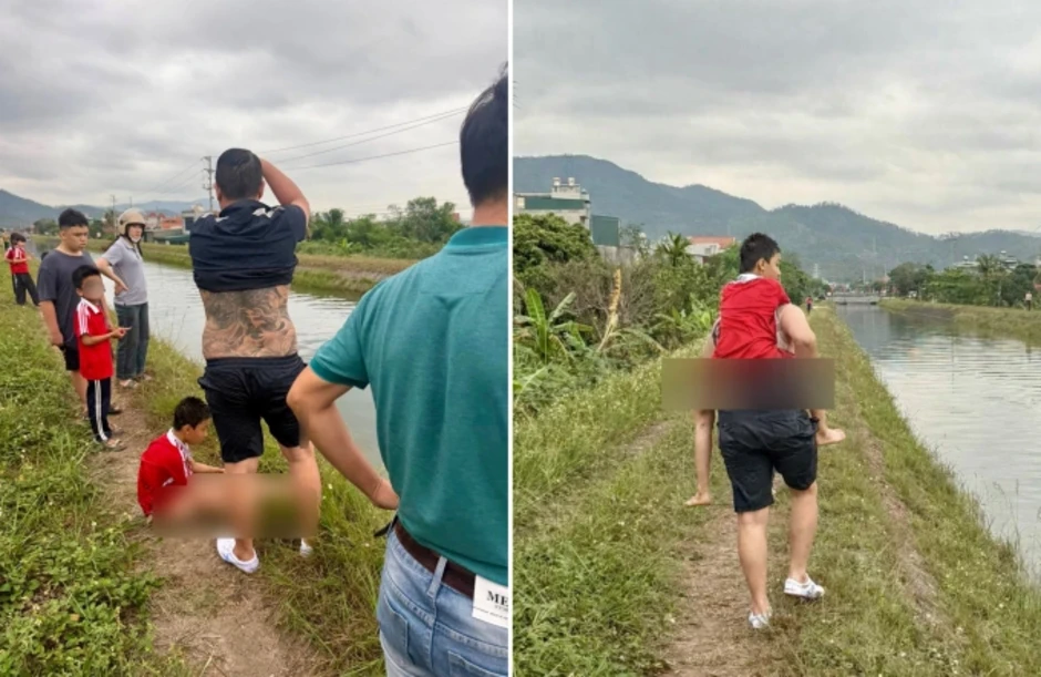 Lao xuống mương cứu cậu bé lớp 4 đuối nước Lao xuống mương cứu cậu bé lớp 4 đuối nước