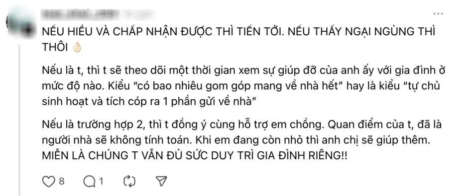 Lấy chồng còn phải nuôi cả em chồng: Câu chuyện tài chính trong hôn nhân khiến MXH dậy sóng Lấy chồng còn phải nuôi cả em chồng: Câu chuyện tài chính trong hôn nhân khiến MXH dậy sóng
