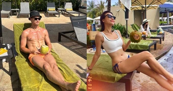 Lê Giang Patrik và MC Hoàng Oanh diện đồ đi biển nét căng như lên bìa tạp chí: Phía sau hình ảnh "bỏng mắt"