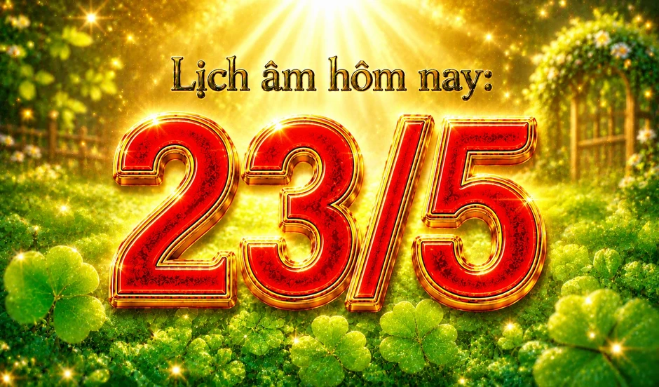 Lịch âm hôm nay: Ngày 23.5 là ngày gì mà người Việt mong may mắn gõ cửa? Lịch âm hôm nay: Ngày 23.5 là ngày gì mà người Việt mong may mắn gõ cửa?