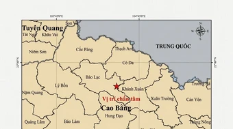 Liên tiếp xảy ra các trận động đất tại tỉnh Cao Bằng