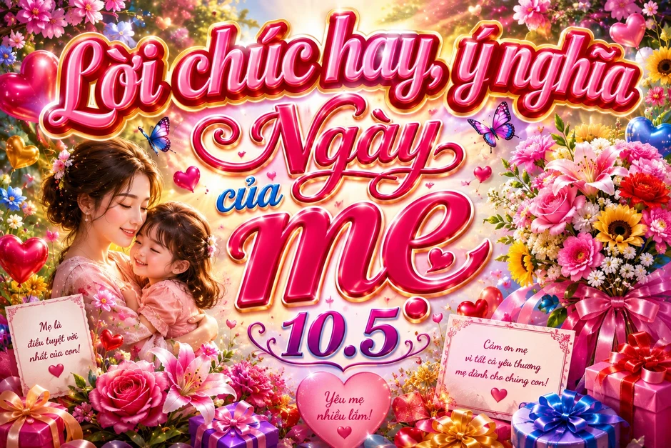 Lời chúc Ngày của mẹ 10.5 hay và ý nghĩa: Nhiều người rưng rưng khi đọc Lời chúc Ngày của mẹ 10.5 hay và ý nghĩa: Nhiều người rưng rưng khi đọc