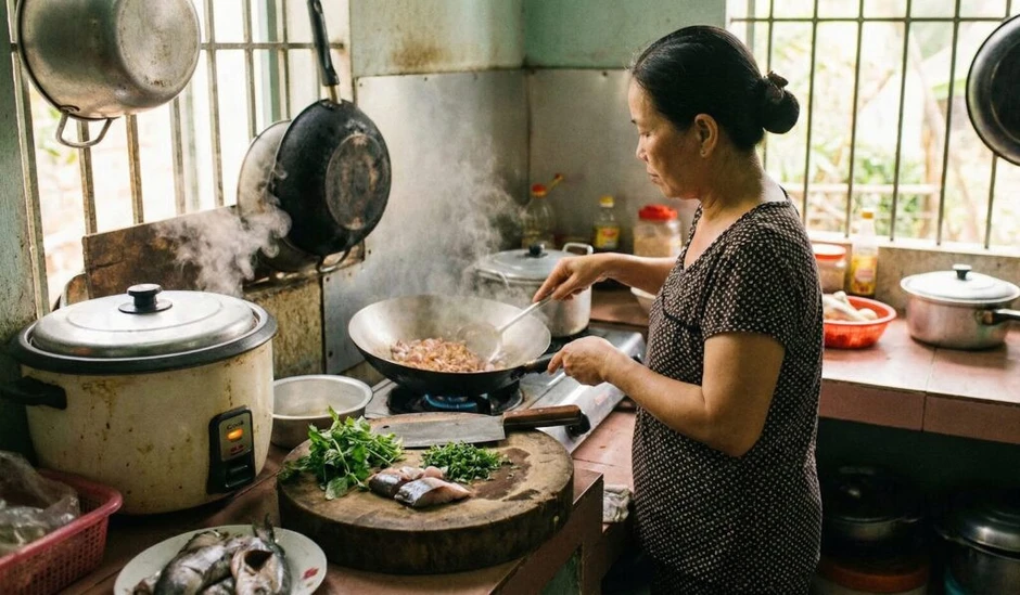 Lời khuyên cho gia đình để bố mẹ cao tuổi an toàn vào bếp