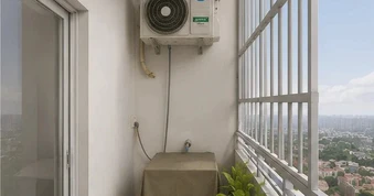 Lời khuyên cho gia đình để cục nóng điều hòa ngoài ban công, lô gia