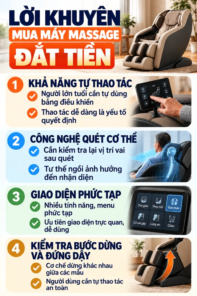 Lời khuyên hữu ích khi mua ghế massage đắt tiền Lời khuyên hữu ích khi mua ghế massage đắt tiền