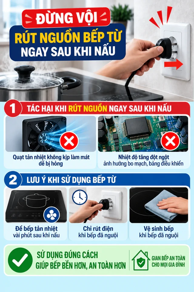Lời khuyên khi dùng bếp từ: Thói quen gây hại cho bảng điều khiển Lời khuyên khi dùng bếp từ: Thói quen gây hại cho bảng điều khiển