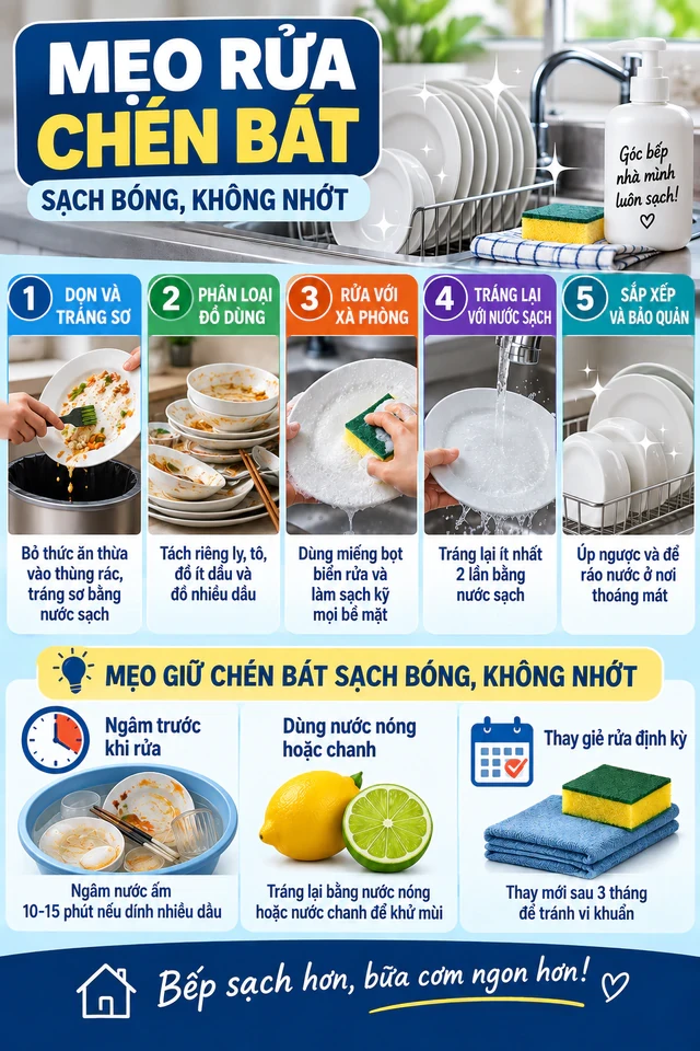 Lời khuyên sử dụng giẻ rửa bát: Thay mới khi nào để an toàn vệ sinh? Lời khuyên sử dụng giẻ rửa bát: Thay mới khi nào để an toàn vệ sinh?
