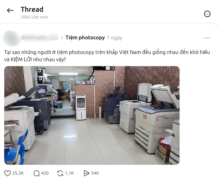 Lý do những người ở tiệm photocopy trên khắp Việt Nam đều kiệm lời?