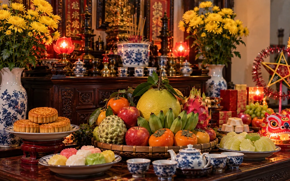 Mâm quả Rằm Trung thu 2026: 13 Lọai quả nên bày và 3 lọai quả nên tránh Mâm quả Rằm Trung thu 2026: 13 Lọai quả nên bày và 3 lọai quả nên tránh