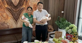 Mẹ ruột và con gái ở Bắc Ninh cùng sinh con, gia đình chăm 3 cậu cháu