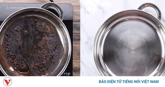 Mẹo làm sạch đáy nồi, chảo bị cháy khét nhanh chóng