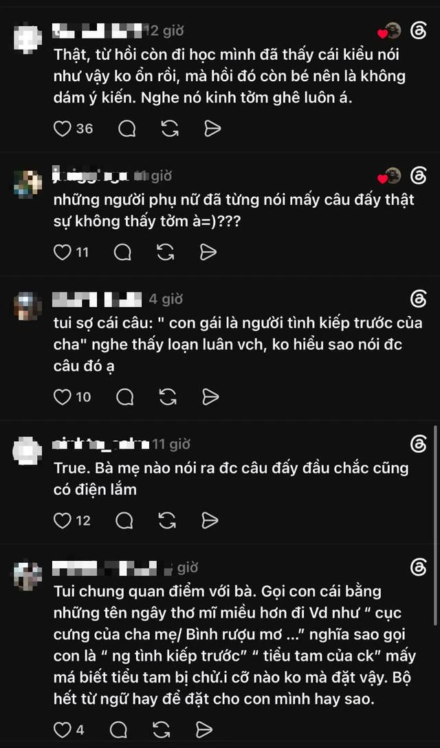 MXH tranh cãi: Gọi con gái là "người tình kiếp trước của bố", "tiểu tam của chồng" có thật sự đáng yêu? MXH tranh cãi: Gọi con gái là "người tình kiếp trước của bố", "tiểu tam của chồng" có thật sự đáng yêu?