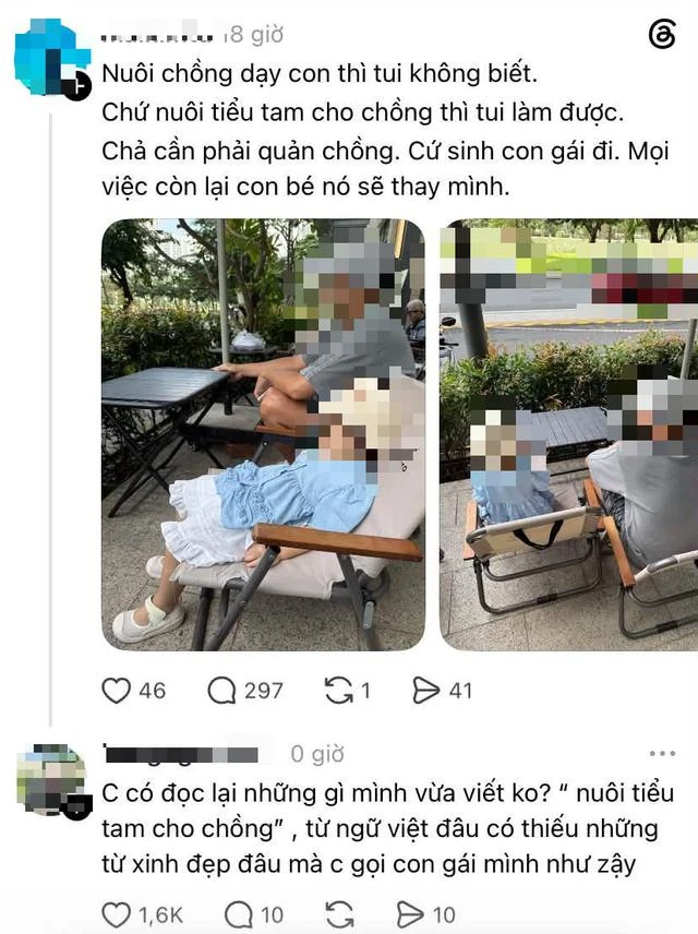 MXH tranh cãi: Gọi con gái là "người tình kiếp trước của bố", "tiểu tam của chồng" có thật sự đáng yêu? MXH tranh cãi: Gọi con gái là "người tình kiếp trước của bố", "tiểu tam của chồng" có thật sự đáng yêu?