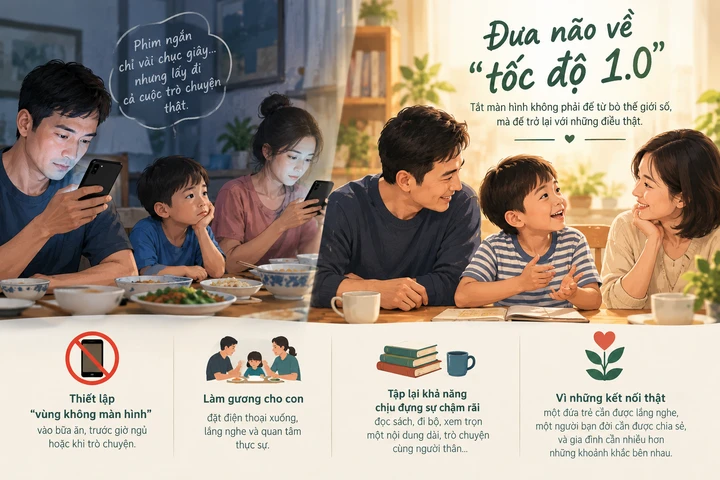 Nghiện phim ngắn AI: Hệ lụy giảm sự kết nối trong gia đình