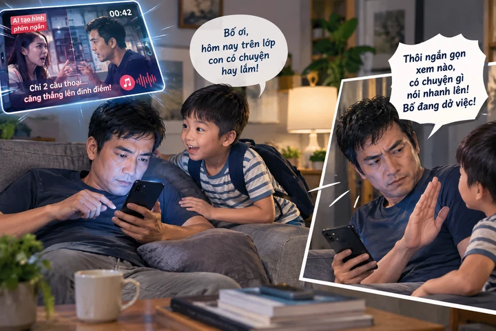 Nghiện phim ngắn AI: Hệ lụy giảm sự kết nối trong gia đình