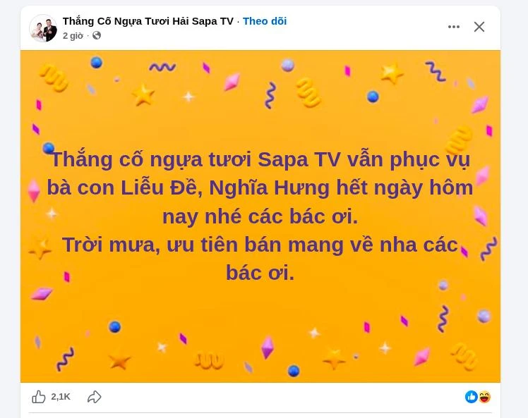 Nhà hàng thắng cố ngựa Sapa TV giờ ra sao? Nhà hàng thắng cố ngựa Sapa TV giờ ra sao?