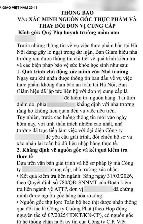 Nhiều phụ huynh Hà Nội đồng loạt làm điều này sau thông tin 300 tấn thịt bẩn: Người thở phào nhẹ nhõm, người hồi hộp lo lắng! Nhiều phụ huynh Hà Nội đồng loạt làm điều này sau thông tin 300 tấn thịt bẩn: Người thở phào nhẹ nhõm, người hồi hộp lo lắng!