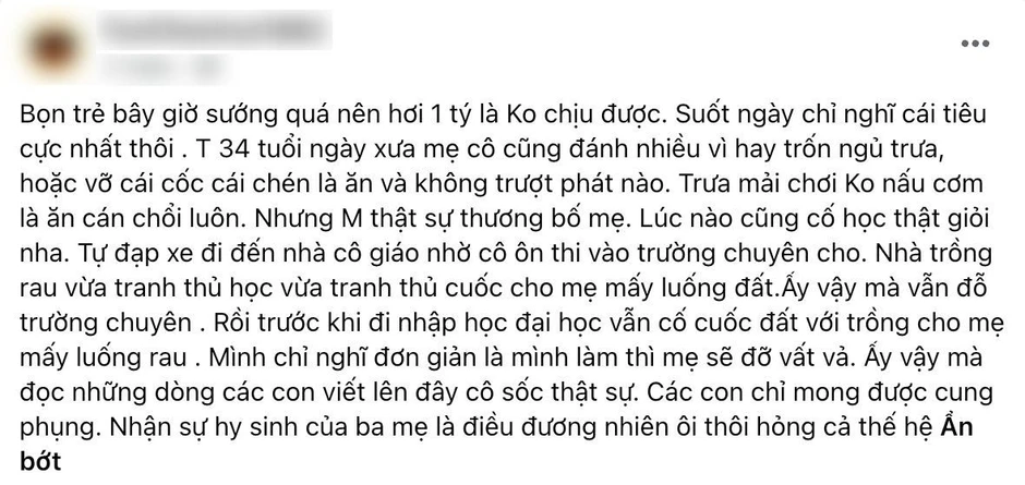 Nhóm 'con ghét bố mẹ' tăng vọt thành viên: Đằng sau là khoảng trống của mỗi đứa trẻ Nhóm 'con ghét bố mẹ' tăng vọt thành viên: Đằng sau là khoảng trống của mỗi đứa trẻ