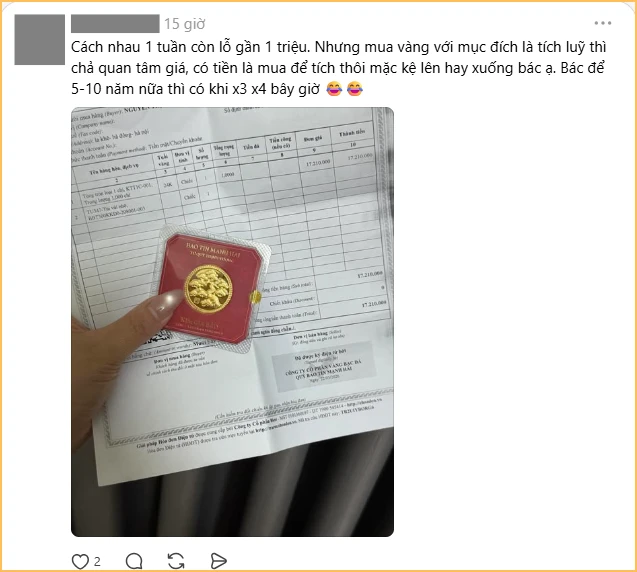 Nỗi đau của người mua vàng bằng giấy hẹn