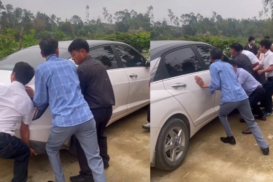 Ô tô đậu chắn đường đám cưới, đoàn nhà gái có hành động lạ Ô tô đậu chắn đường đám cưới, đoàn nhà gái có hành động lạ